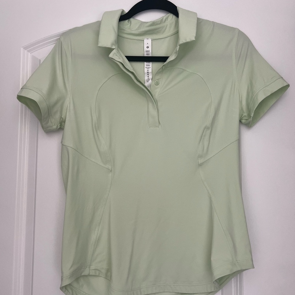 Lululemon Athletica Light Green Button Down Shirt